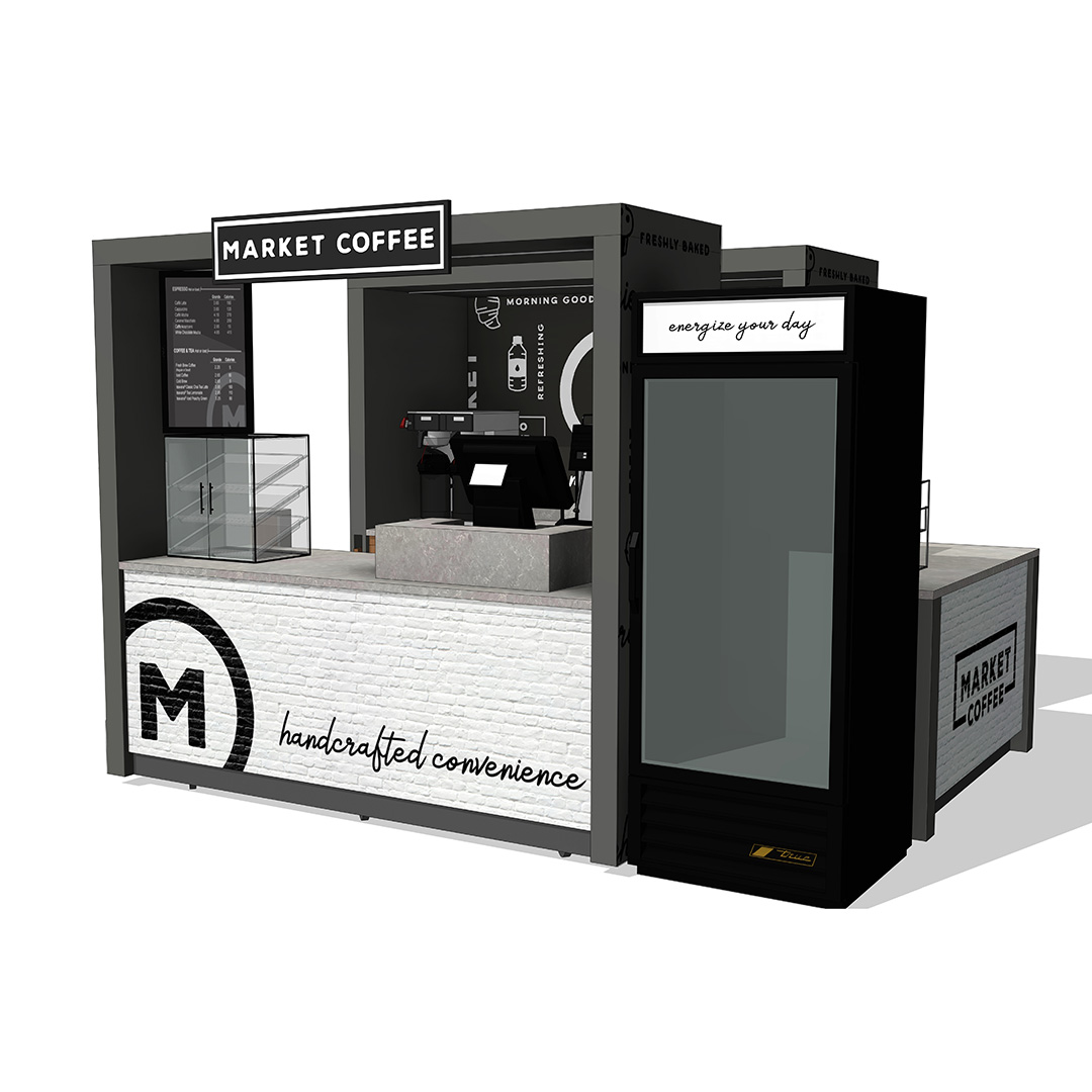 Coffee Kiosk w/o Utility Counter